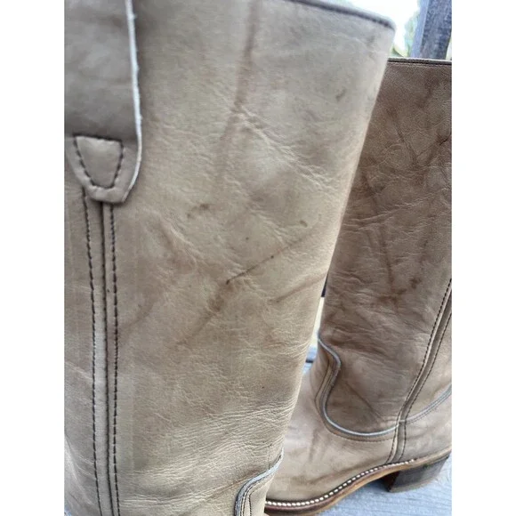 Vintage Wild Country Men's 10D Campus Boots Marbled Leather Square Toe